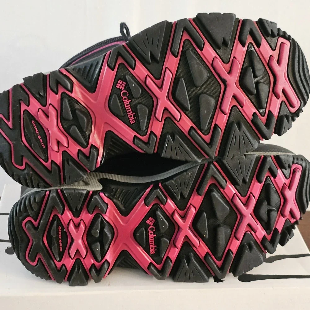 Columbia Omni-Heat 200g Waterproof Winter Snow Boots Black Pink Womens 6.5